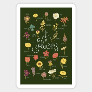The ABCs of Wildflowers Sticker